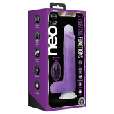 Neo Elite Encore Vibrating Dildo Purple 8”